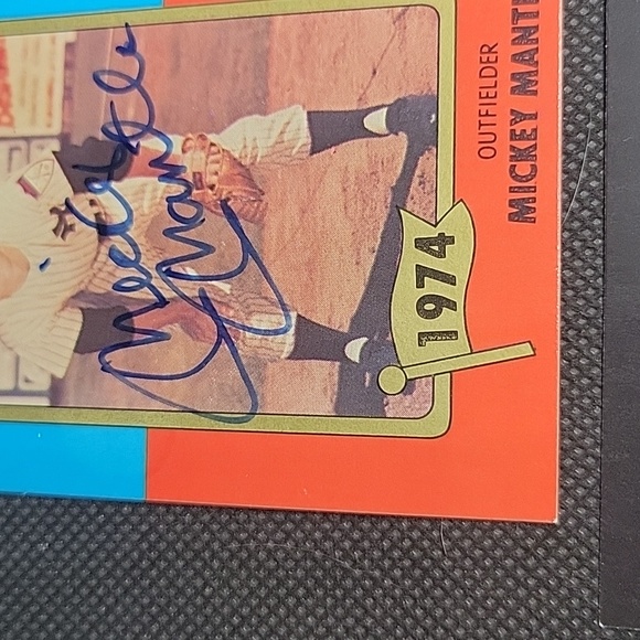 Mickey mantle sighned card 1980 87 ssp baseball immortals Inpersonauthentication - Picture 7 of 14